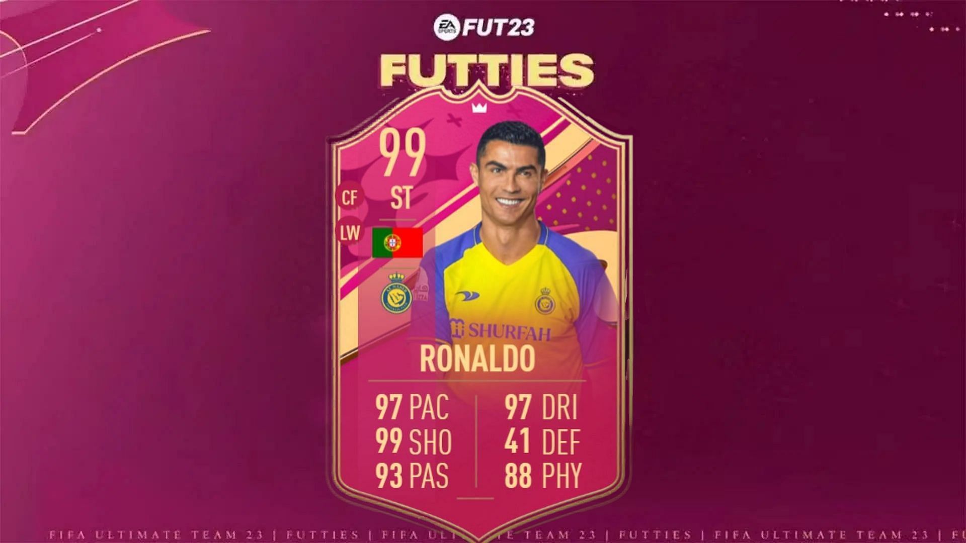 FUTTIES Premium Cristiano Ronaldo dedicated SBC released in FIFA 23 Ultimate Team (Image via EA Sports)