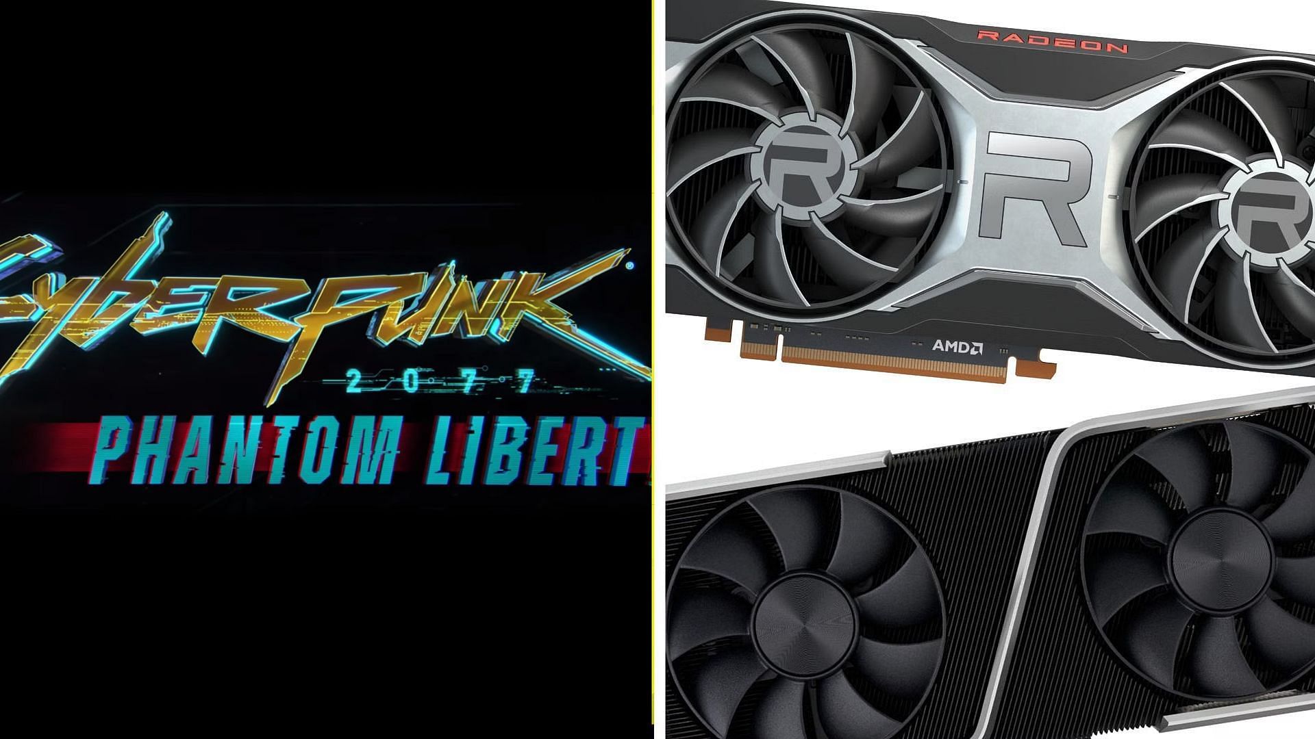 Cyberpunk 2077 Phantom Liberty requires some high-end graphics cards (Image via Nvidia, AMD, and CD Projekt Red)