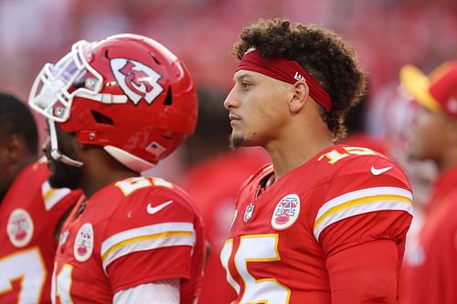 Patrick Mahomes at Detroit Lions v Kansas City Chiefs