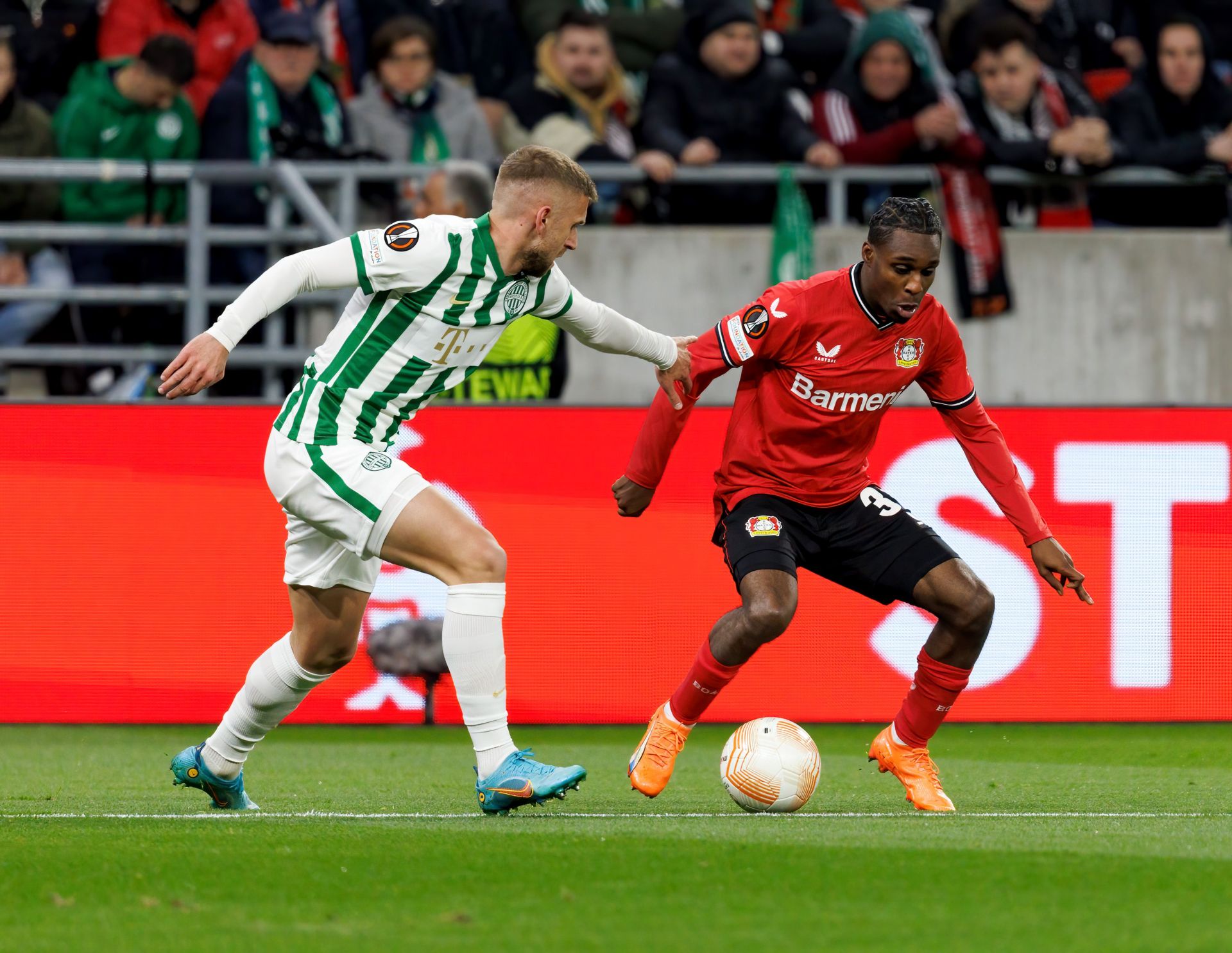 BUDAPEST, HUNGARY - APRIL 2: Adama Traore of Ferencvarosi TC