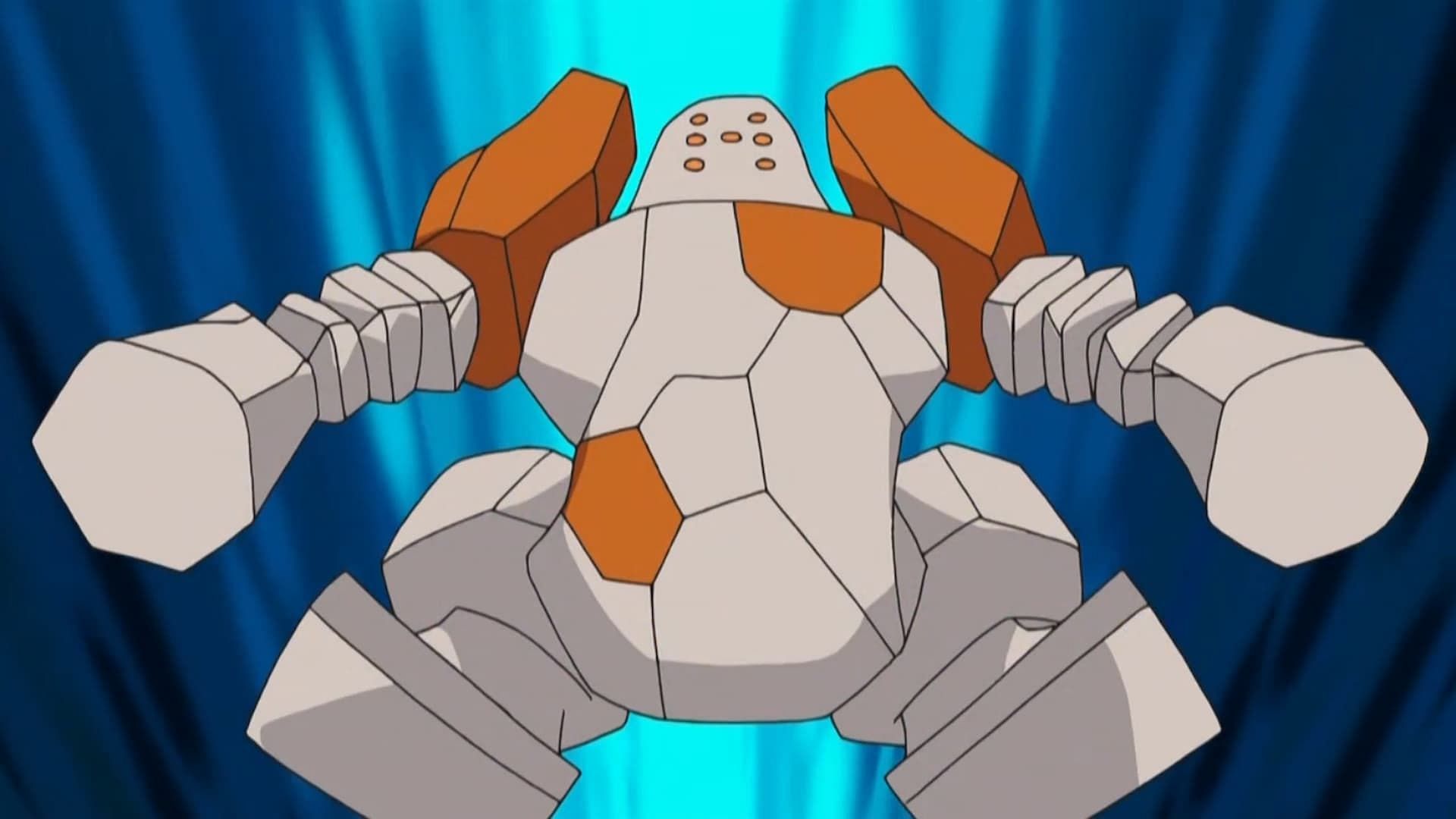 Regirock&#039;s appearance in the Anime (Image via The Pokemon Company)