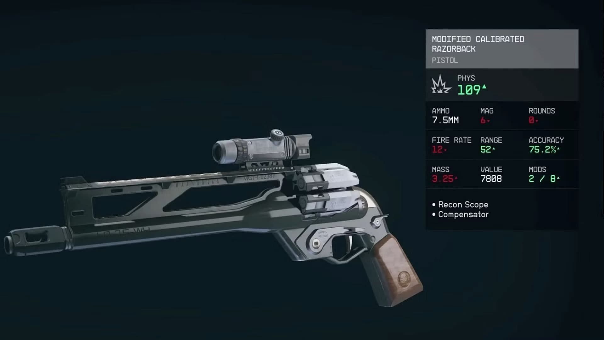 All Starfield weapons stats, explained