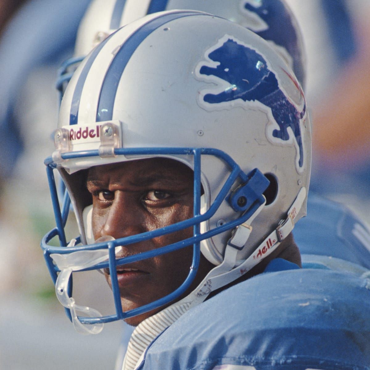 Barry Sanders playing for the Detroit Lions in the NFL