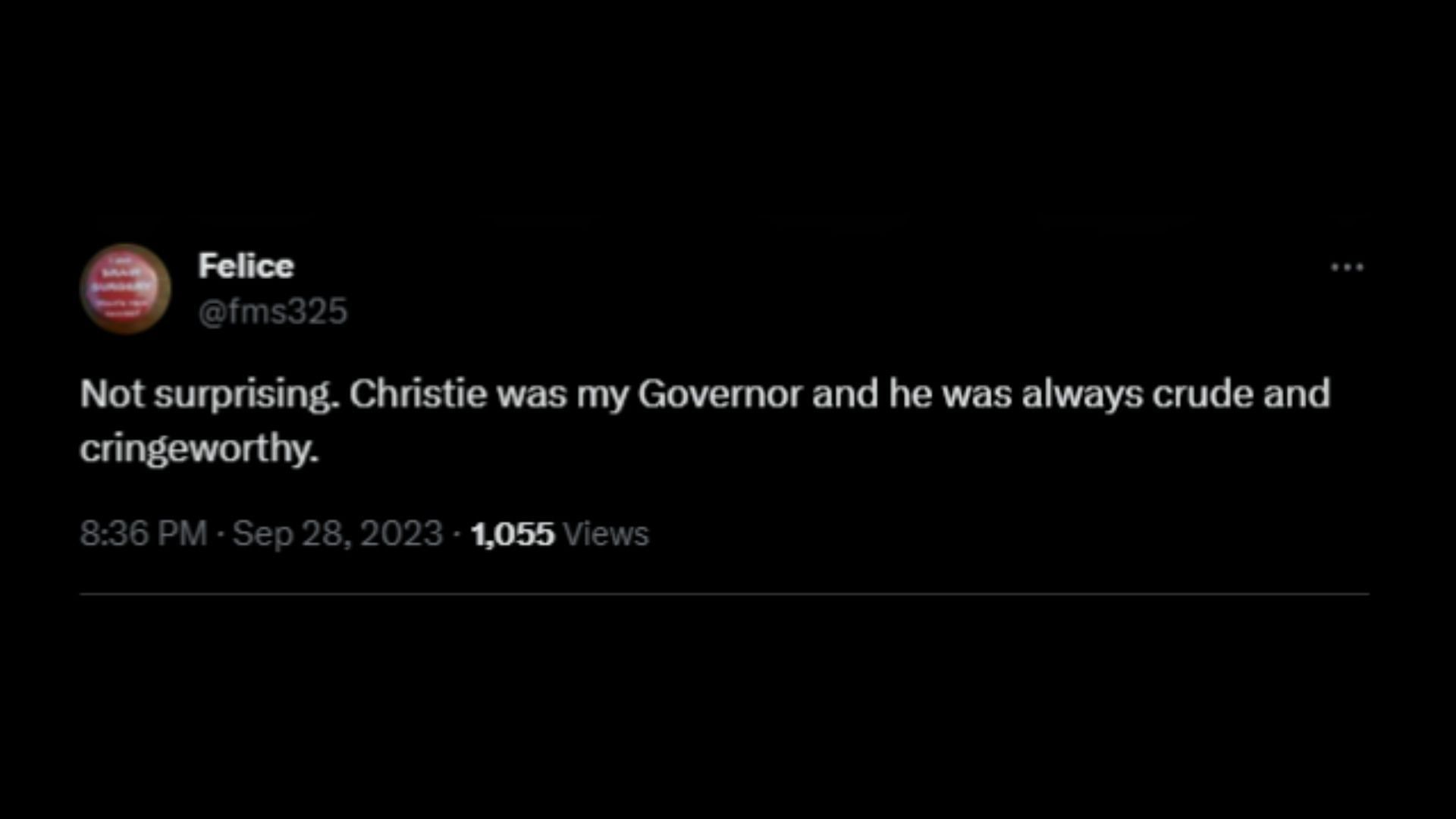 Screenshot of an X user remarking on Christie&#039;s comments on Jill Biden. (Photo via @DrGJackBrown/X)