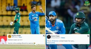 "Jhuk ke rehna padega" - Fans troll Pakistan for losing to India by 228 runs in Asia Cup 2023 Super 4 game