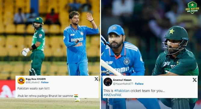 "Jhuk ke rehna padega" - Fans troll Pakistan for losing to India by 228 runs in Asia Cup 2023 Super 4 game