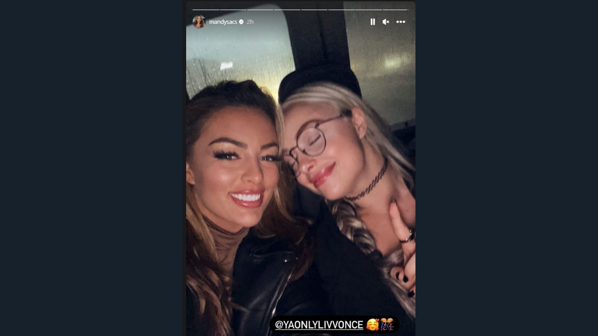 The picture posted with Liv Morgan on Instagram