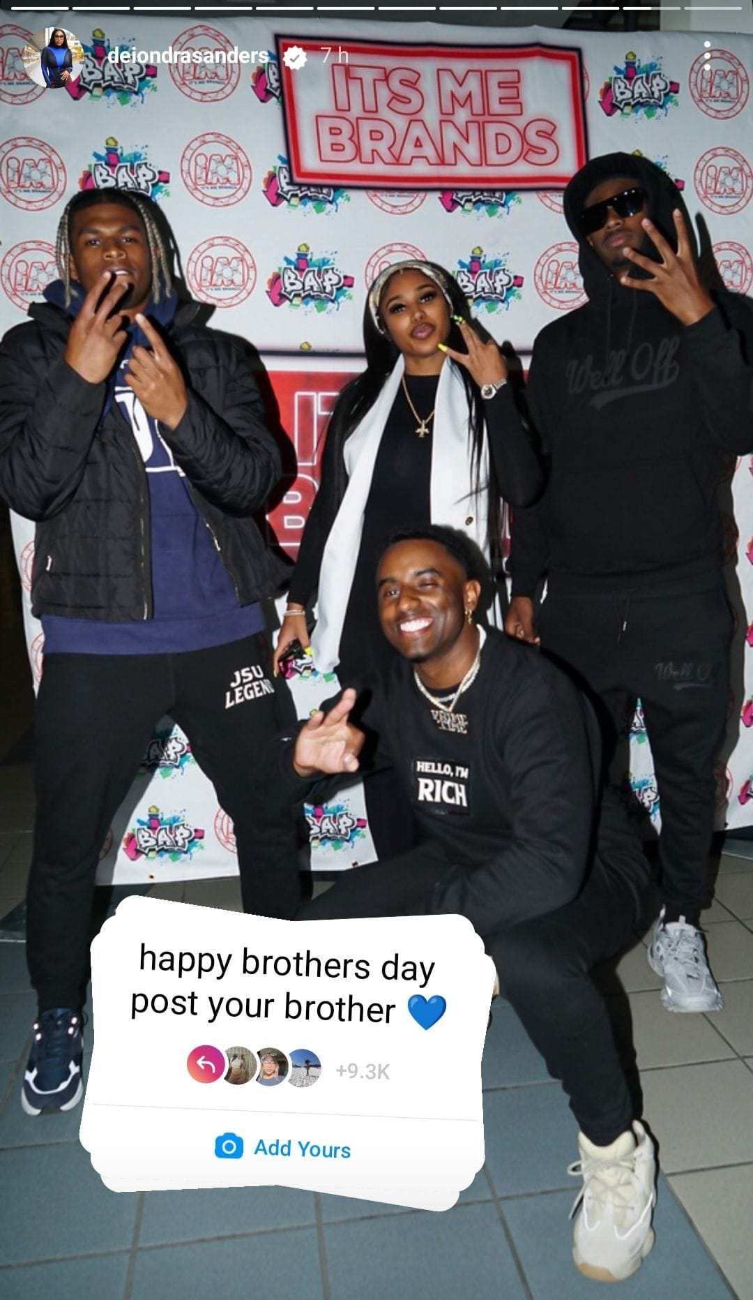 Deiondra Sanders gives a shoutout to brothers Shedeur and Shilo Sanders