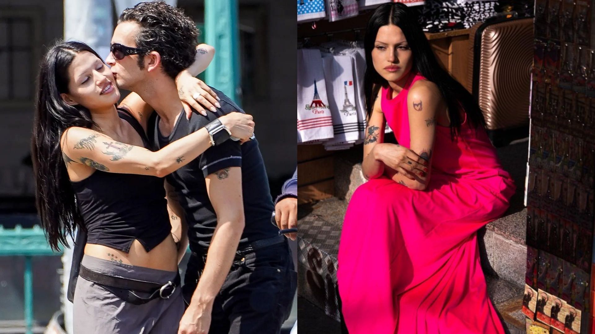 Rising singer and model Gabbriette sparked romance speculations with Matty Healy after being spotted in NYC together. (Image via TheImageDirect.com, Instagram/@gabbriette)