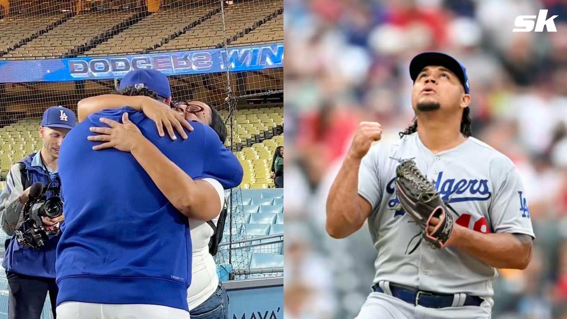Brusdar Graterol of the LA Dodgers shared a wholesome moment with his mother on Tuesday