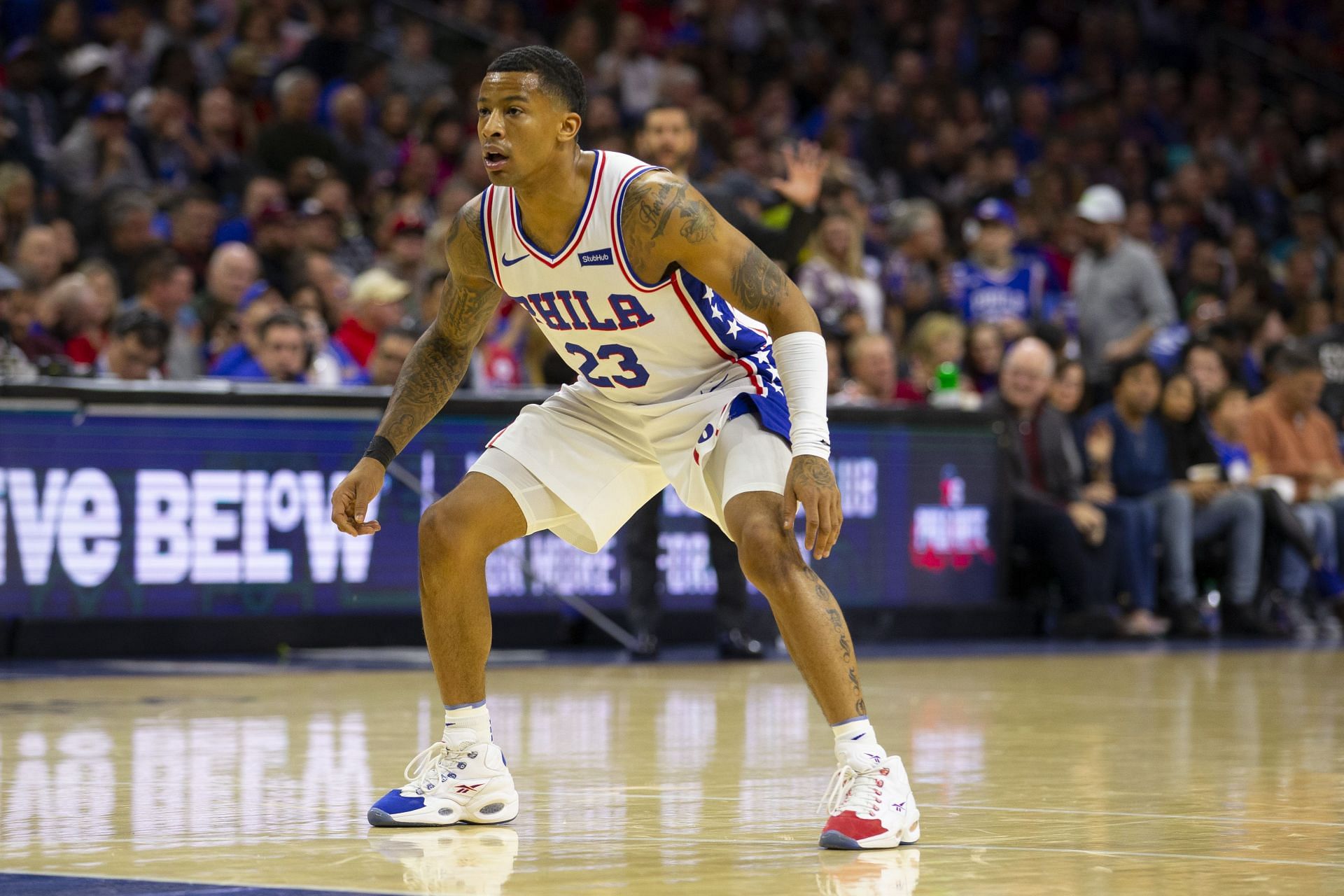 Trey Burke with the Philadelphia 76ers