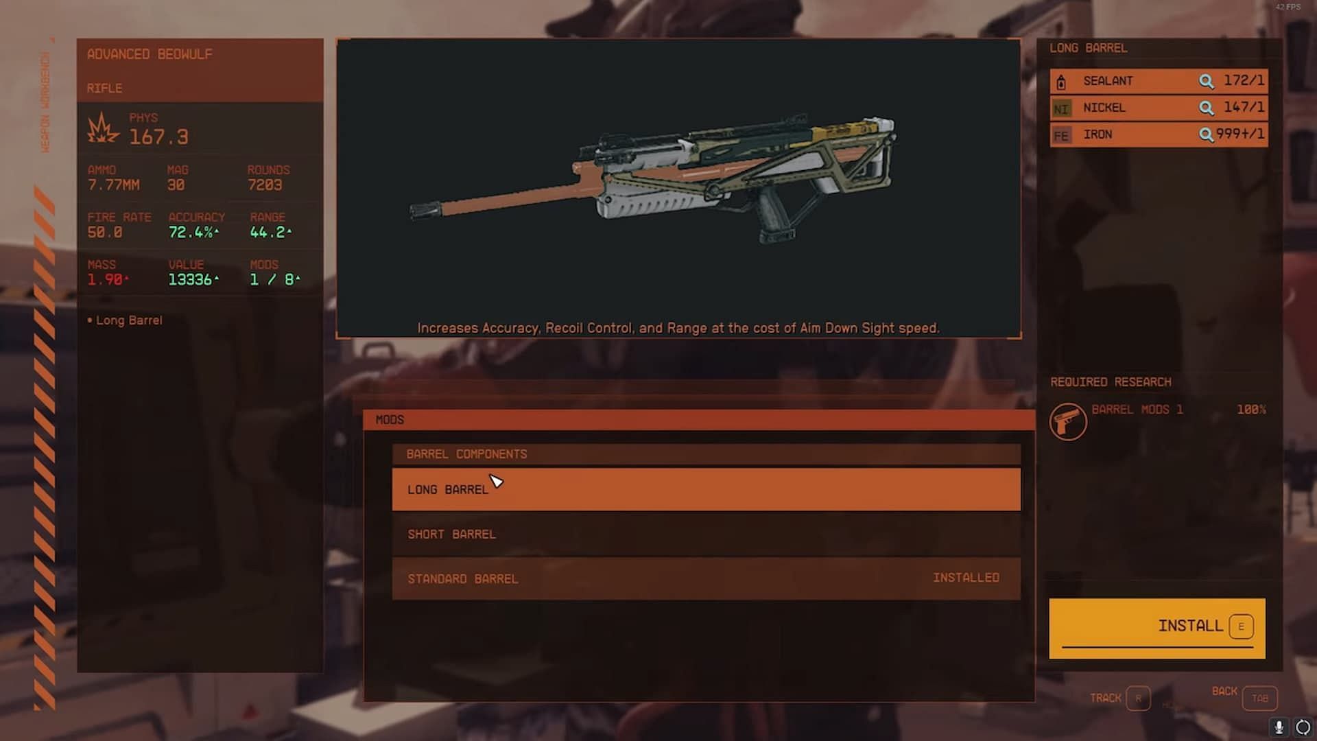 Attach this Starfield weapon mod to enhance the pistol&#039;s range (Image via Bethesda)