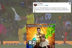 "Australia ka Rohit Sharma bana hua hai!!" - Fans react after David Warner's 2-ball duck in 1st Australia vs South Africa ODI