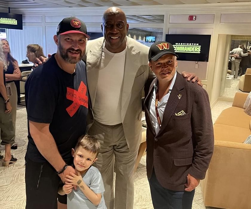 Magic Johnson meets Alex Ovechkin at Commanders game: 'One of the greatest  hockey goal scorers of all time'