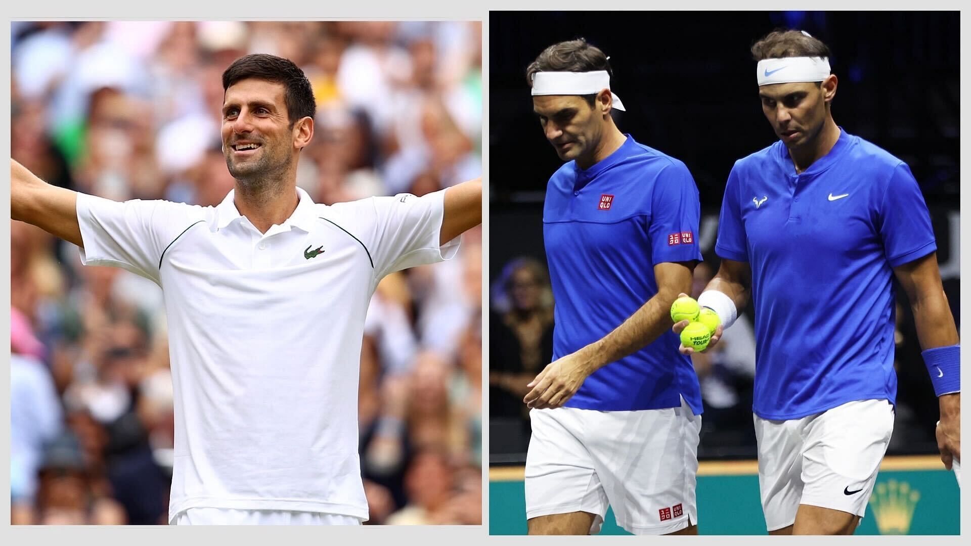 Novak Djokovic, Rafael Nadal an Roger Federer have a combined 66 Grand Slam titles.