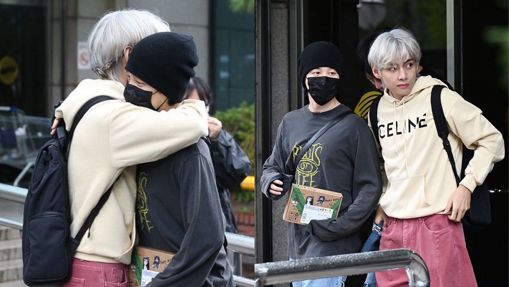 Jimin was Spotted attending Music Bank in Support of Taehyung