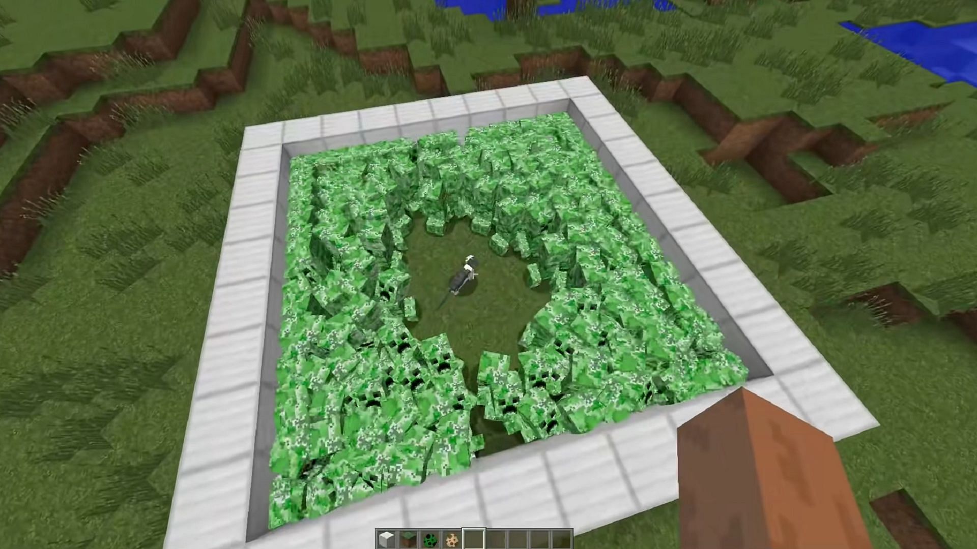 Creepers and phantoms aren&#039;t fans of cats in Minecraft (Image via Megamanny/YouTube)