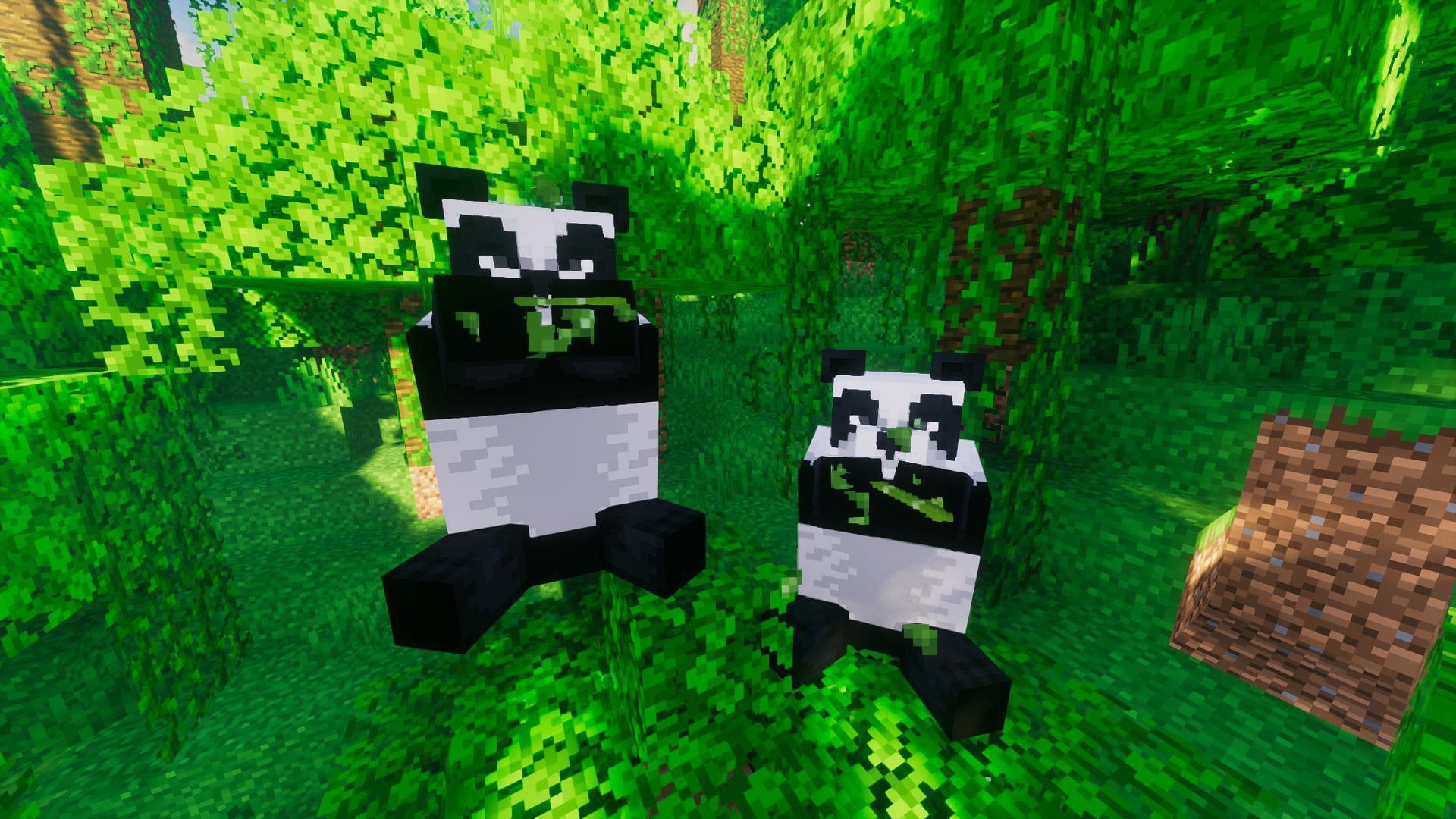 The children of these pandas actually sneeze slime (Image via Mojang)