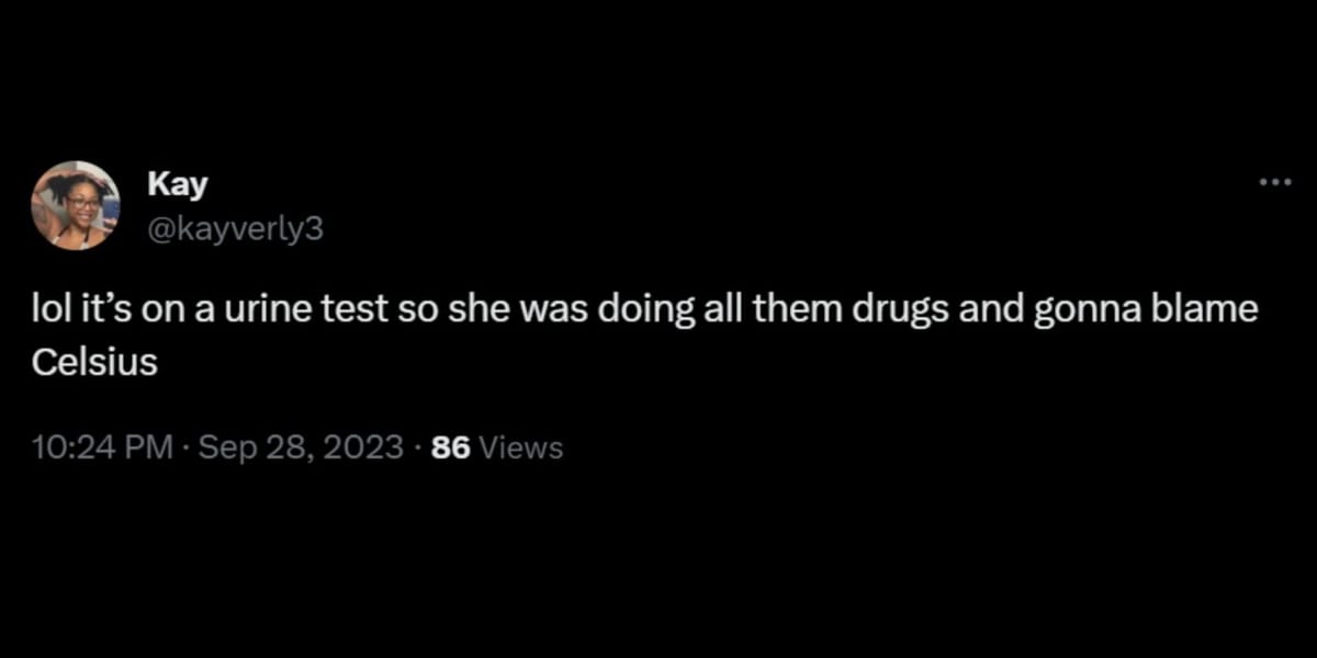 Celsius Energy "Tested positive for coke" Celsius Energy Drink drug