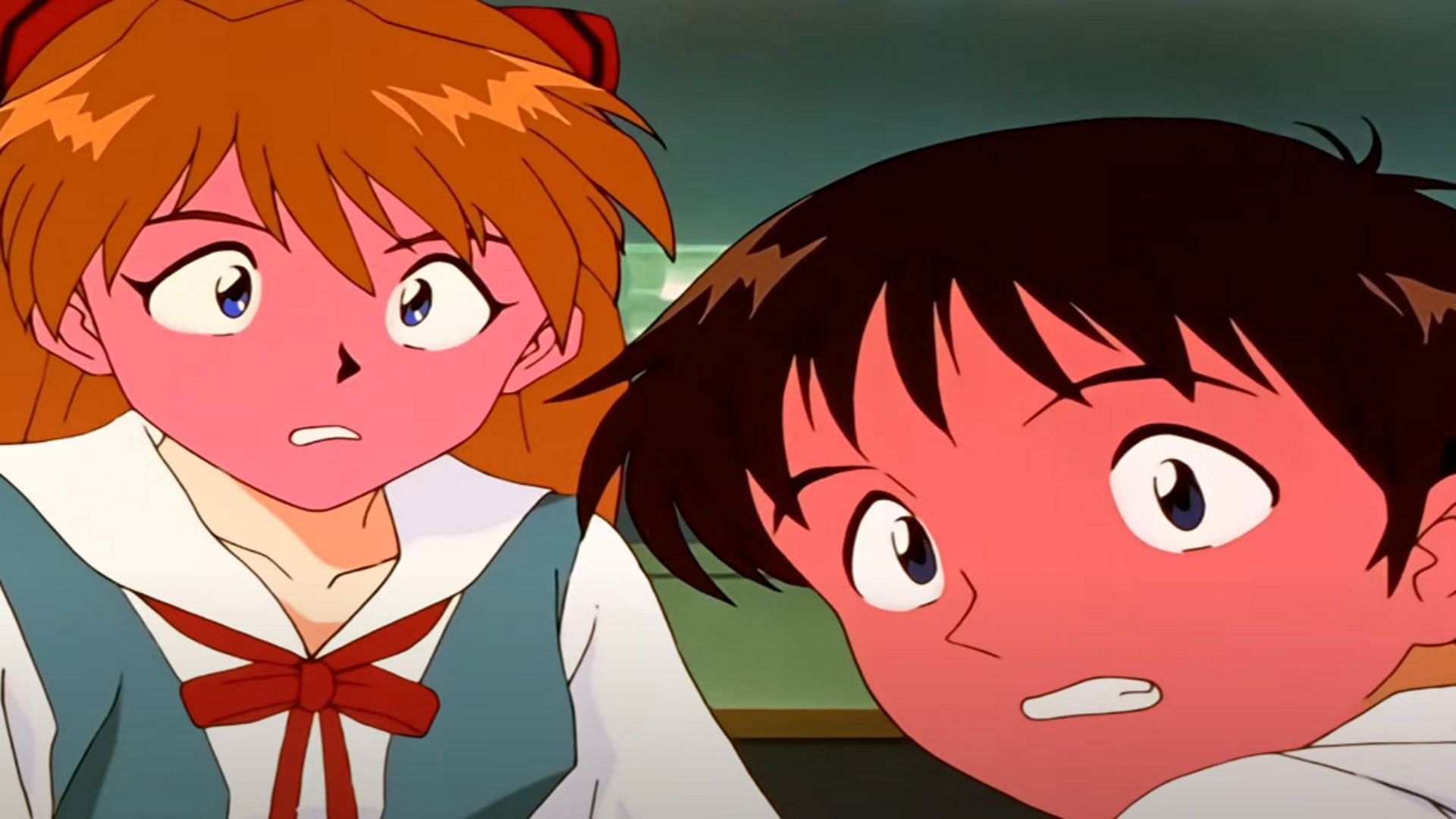 Shinji and Asuka (Image by studio Gainax)