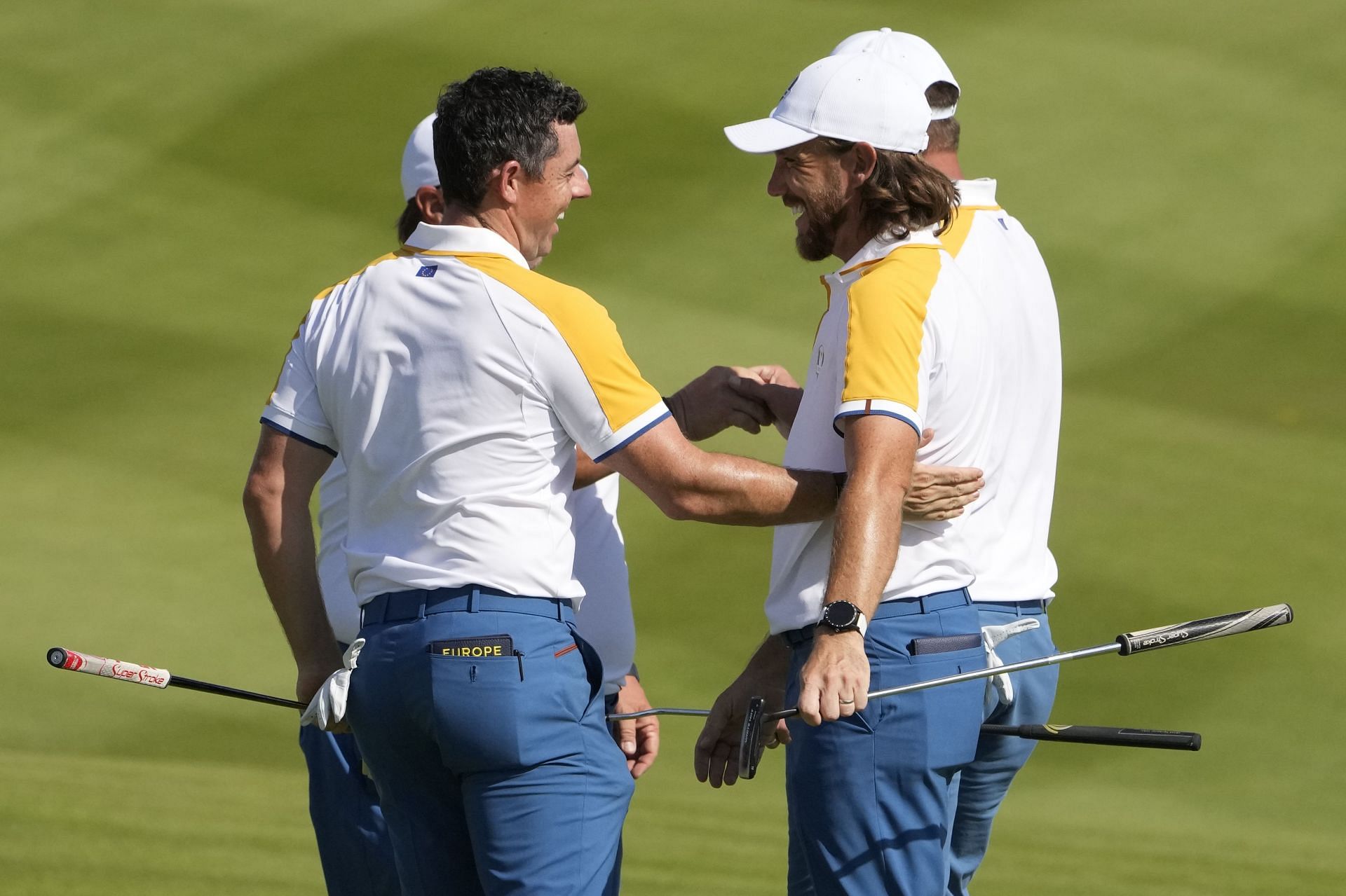 Rory McIlroy and Tommy Fleetwood, one of the European duos for the 2023 Ryder Cup first day foursomes (Image via Getty).