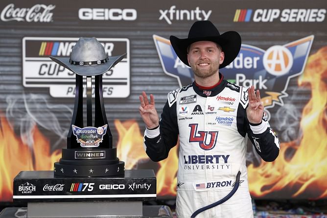William Byron punches Round of 8 ticket as playoff contenders wreck at NASCAR Cup Series race at Texas