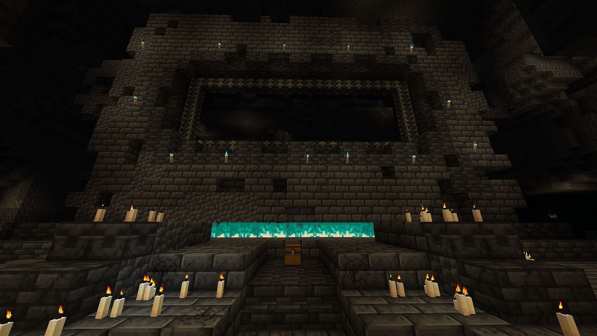 The Warden statue in Ancient Cities can be the gateway to a brand new dimension in Minecraft (Image via Mojang)
