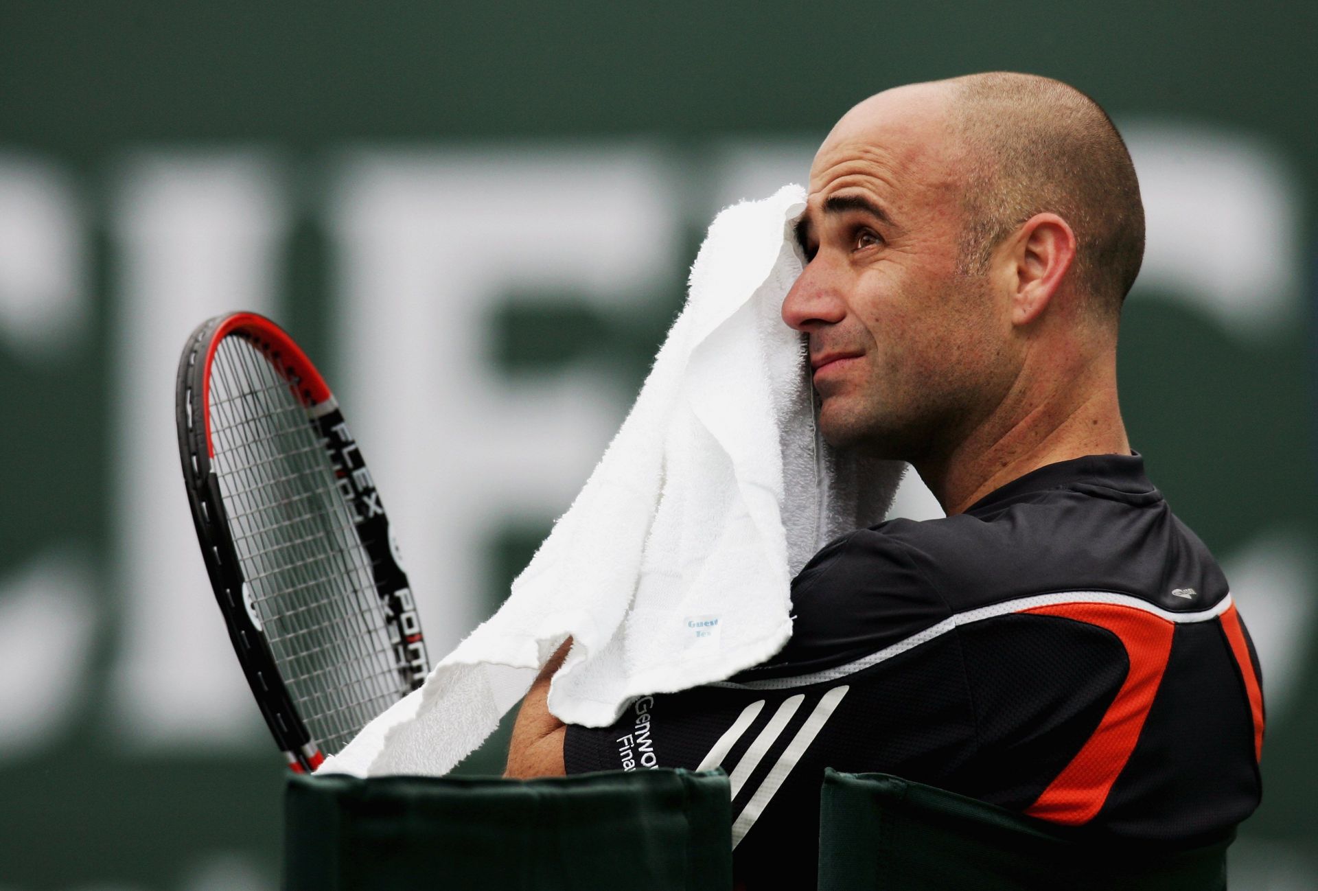 Andre Agassi at the Pacific Life Open.