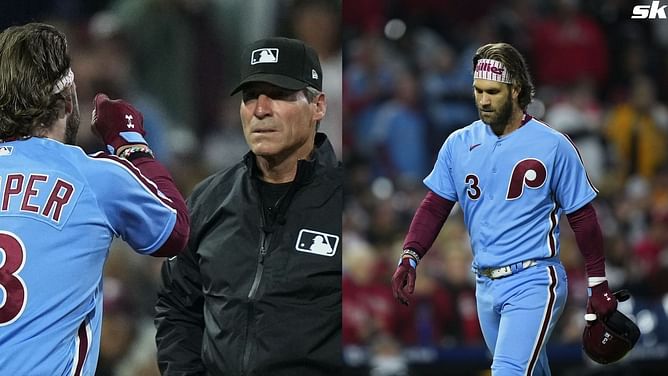 Bryce Harper refuses to back down against Angel Hernandez's controversial call following heated exchange - "I'm gonna get fined for being right again"