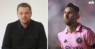 Watch: Leonardo DiCaprio spotted enjoying ice cream in stands as he watches Lionel Messi in action