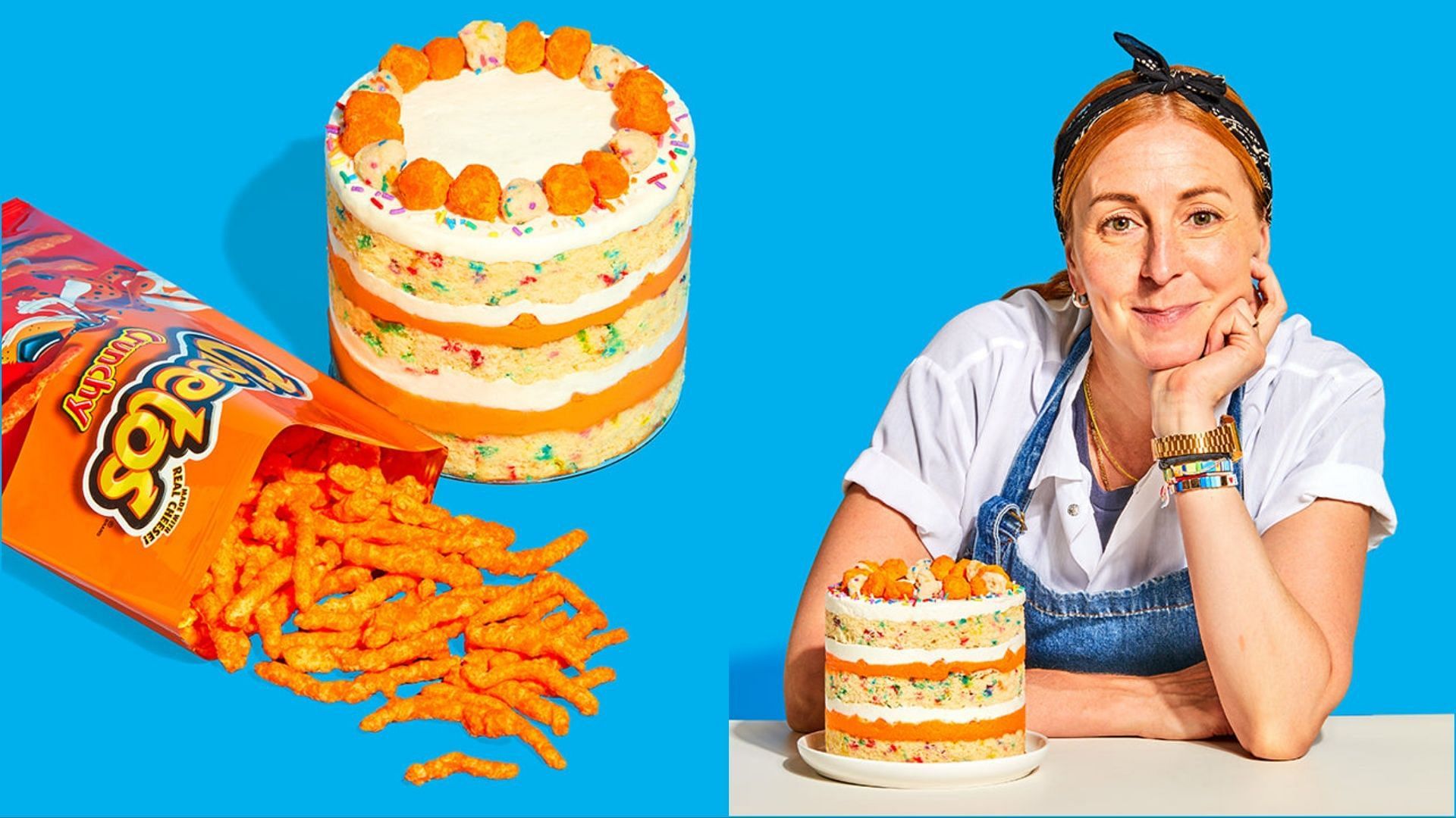 The Cheetos-inspired Milk Bar cake can be enjoyed for a limited time nationwide (Image via PR Newswire)