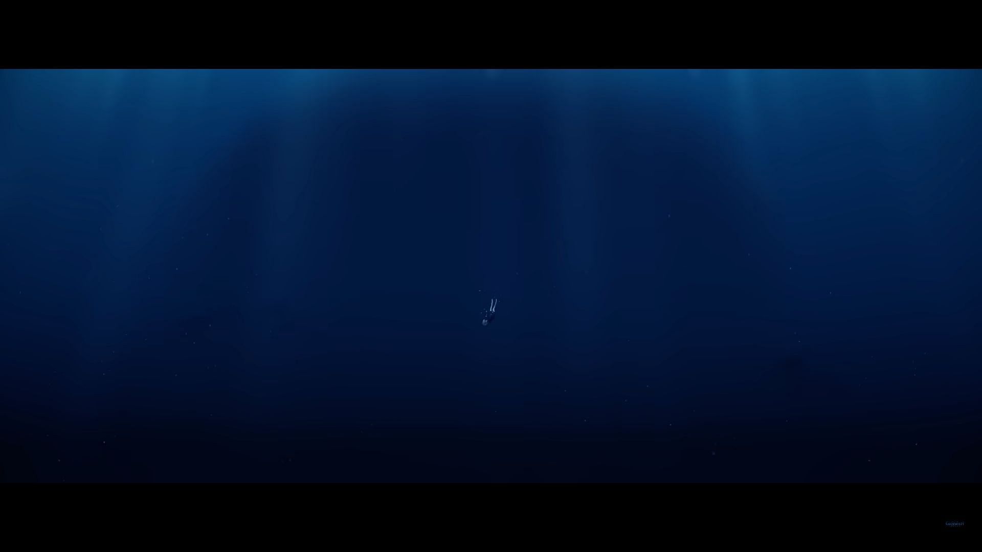 Freminet drowning and the Whale shadow as seen in the teaser (Image via HoYoverse)