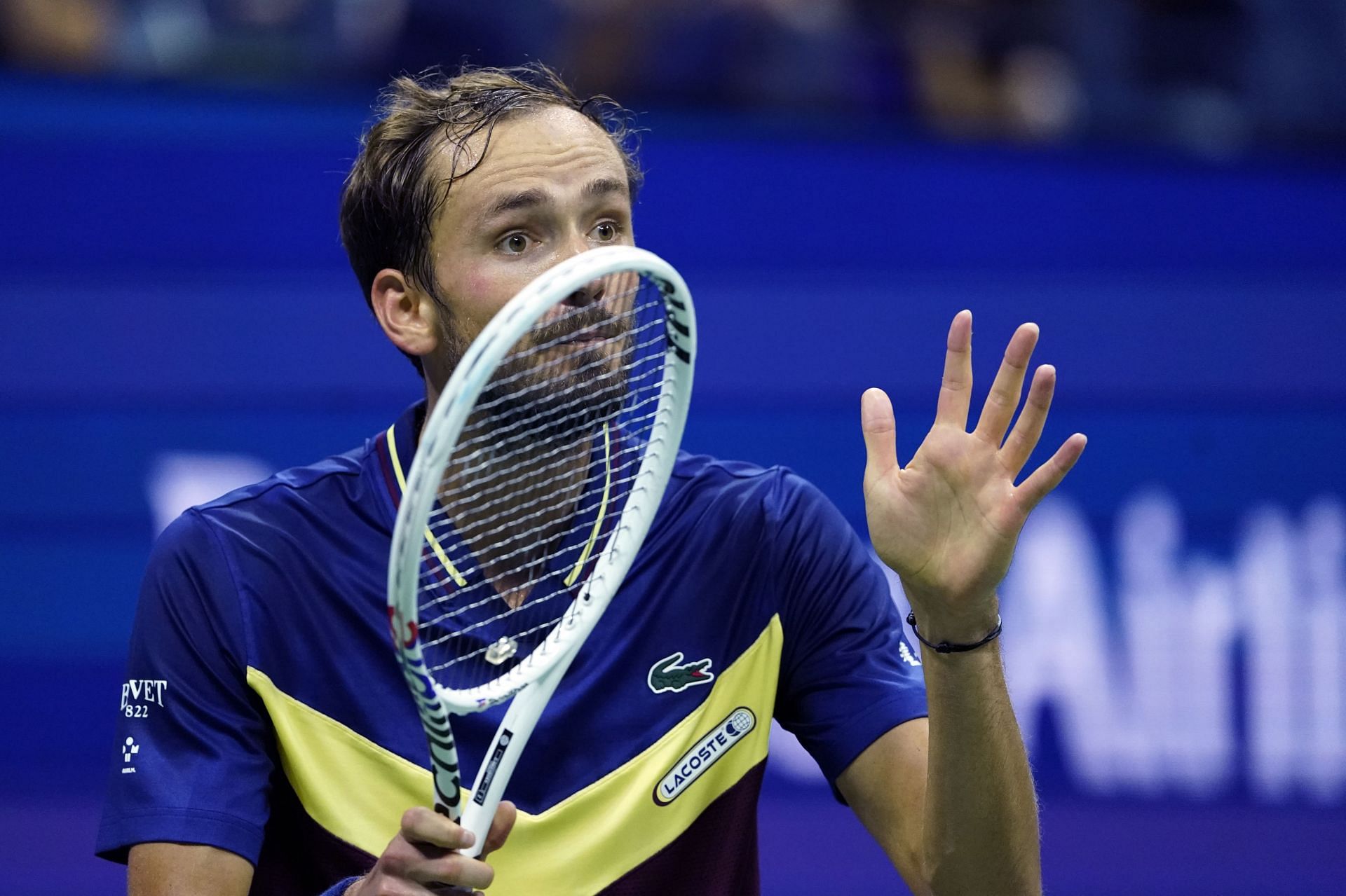 Daniil Medvedev during his third-round match against Sebastian Baez at the US Open