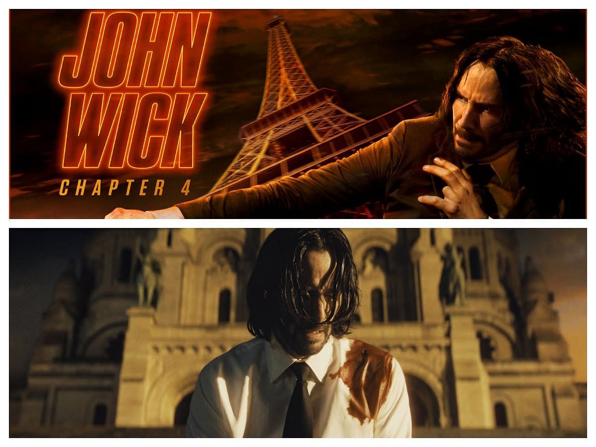 Keanu Reeves in and as John Wick in John Wick 4. (Photos via IMDb)