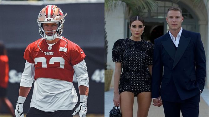 IN PHOTOS: Olivia Culpo catches Christian McCaffrey red-handed during romantic dinner date