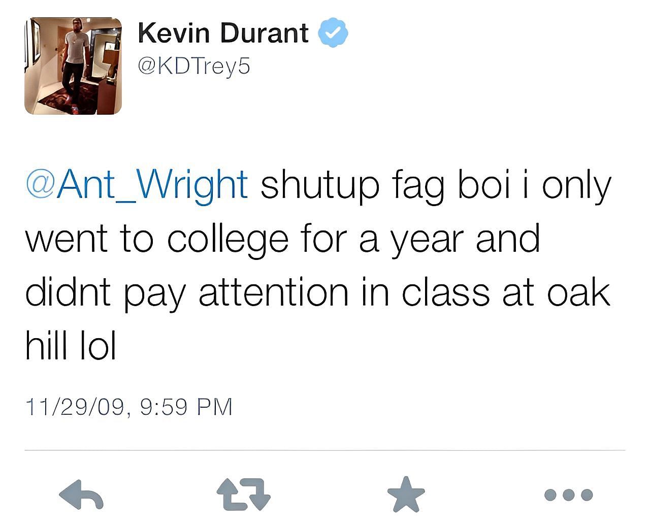 Kevin Durant mocks his friend on Twitter