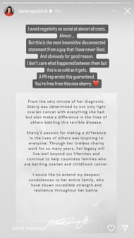 Danica Patrick's now-deleted Instagram story