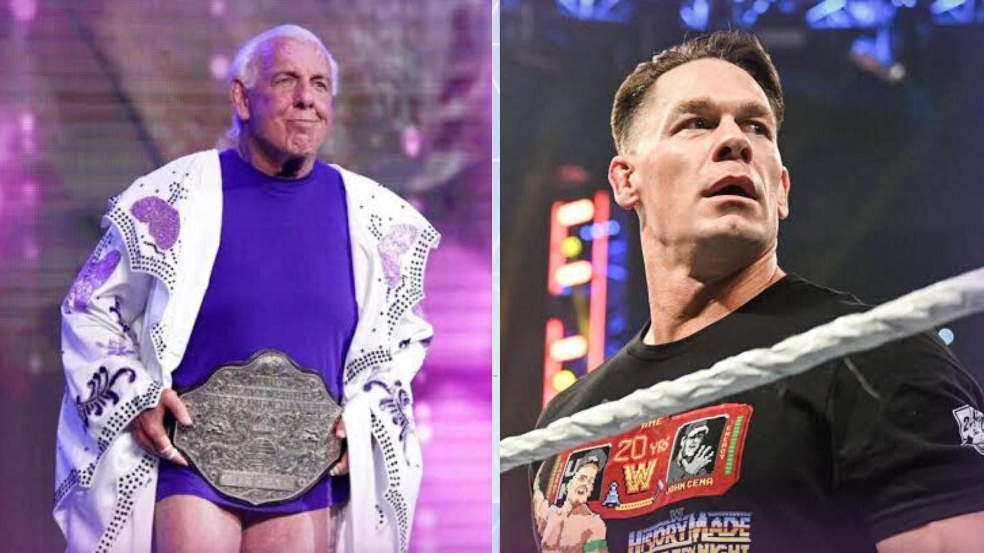 Ric Flair and Cena have both held 16 world titles