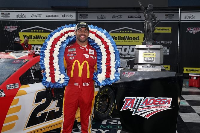 “Just proud to be a winner in Cup Series”: Throwback to Bubba Wallace’s first ever win at Talladega 2021 in a rain-hit race