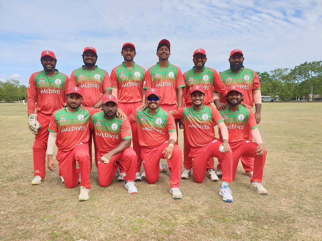 Maldives Cricket Team in action. Courtesy: Twitter