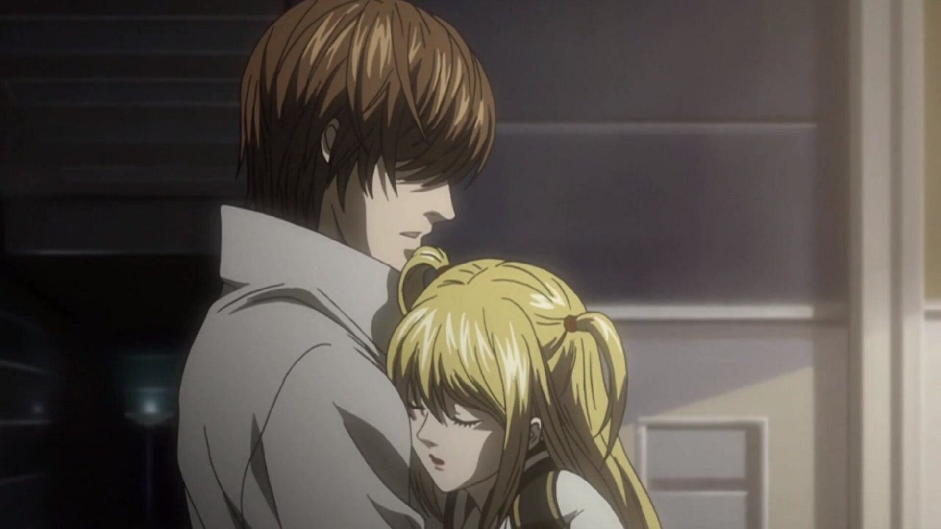 Light and Misa hugging each other (Image by studio Madhouse)