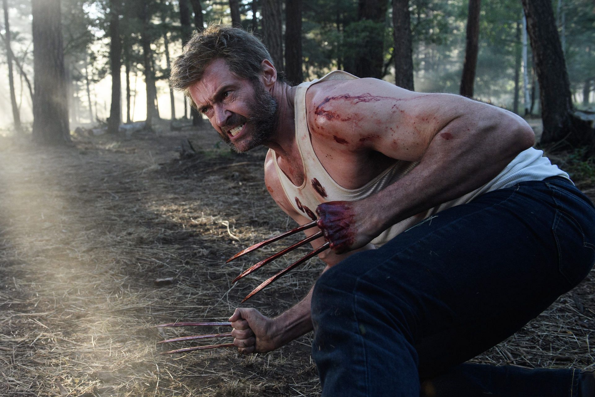 Hugh Jackman as Wolverine in Logan (2017) (Image via 20th Century Fox)