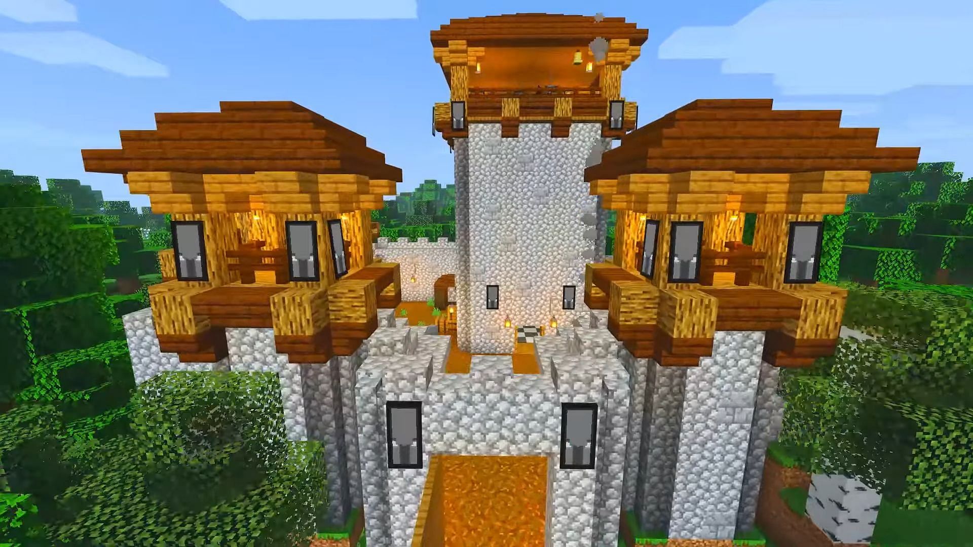 More Simple Structures adds a ton of new locations to explore in the world of Minecraft (Image via iKorbon/MCPEDL)
