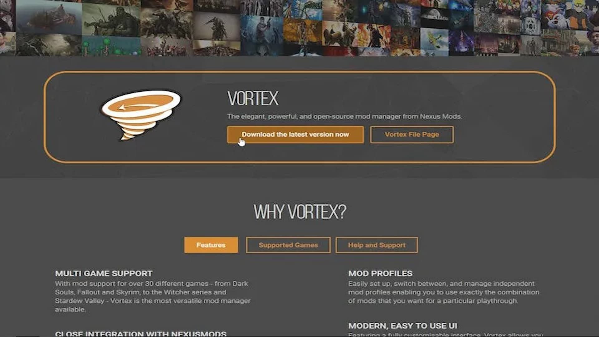 Install Vortex to get started with modding (Image via Vortex)