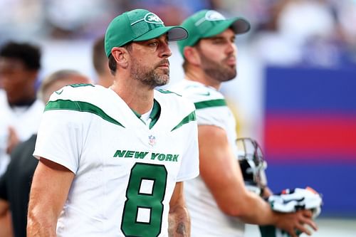 Aaron Rodgers at New York Jets v New York Giants