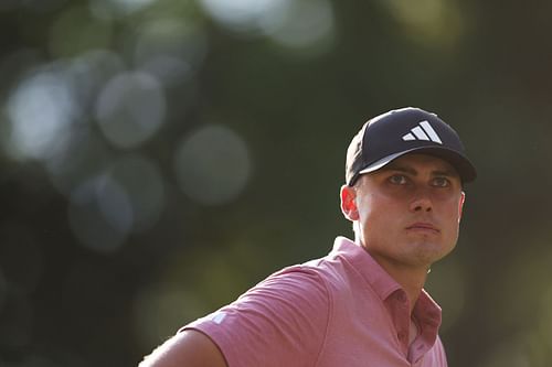 Ludvig Aberg of Sweden looks across the 16th hole during Day Three of the BMW PGA Championship (Image via Getty)