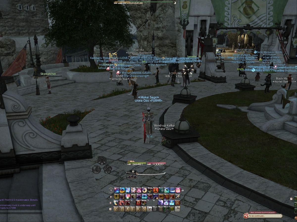 Limsa Lominsa often has players milling about at all hours of the day. (Image via Square Enix)
