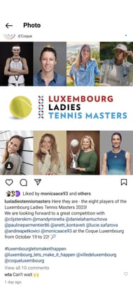 Luxembourg Tennis Masters announce their line-up for the second edition