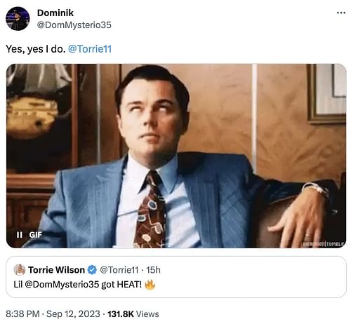 Dominik's message to Torrie Wilson.