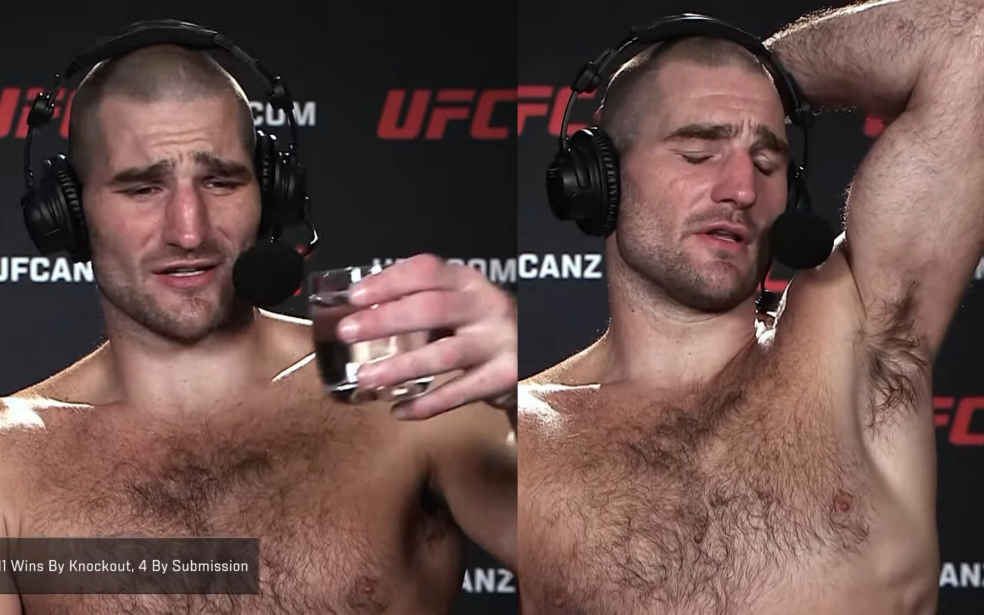 Sean Strickland struggles to get through interview after brutal UFC 293 weight cut